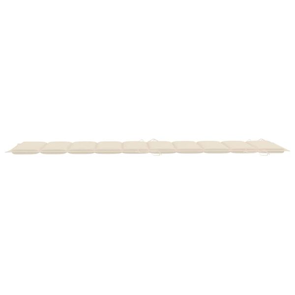 vidaXL Rocking Sun Lounger with Cushion Solid Teak Wood
