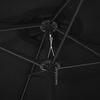 vidaXL Garden Parasol with Aluminium Pole 460x270 cm Black