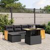 vidaXL 7 Piece Garden Sofa Set with Cushions Beige Poly Rattan