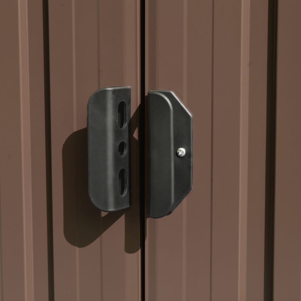 vidaXL Garden Shed 257x298x178 cm Metal Brown
