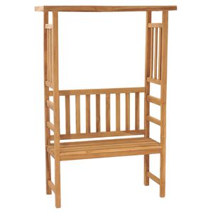 vidaXL Garden Bench with Pergola 115 cm Solid Teak Wood