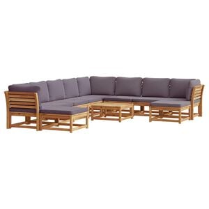 vidaXL 11 Piece Garden Lounge Set with Cushions Solid Wood Acacia