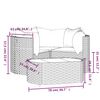 vidaXL 4 Piece Garden Lounge Set with Cushions Brown Poly Rattan