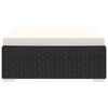 vidaXL Sectional Footrest with Cushion Poly Rattan Black
