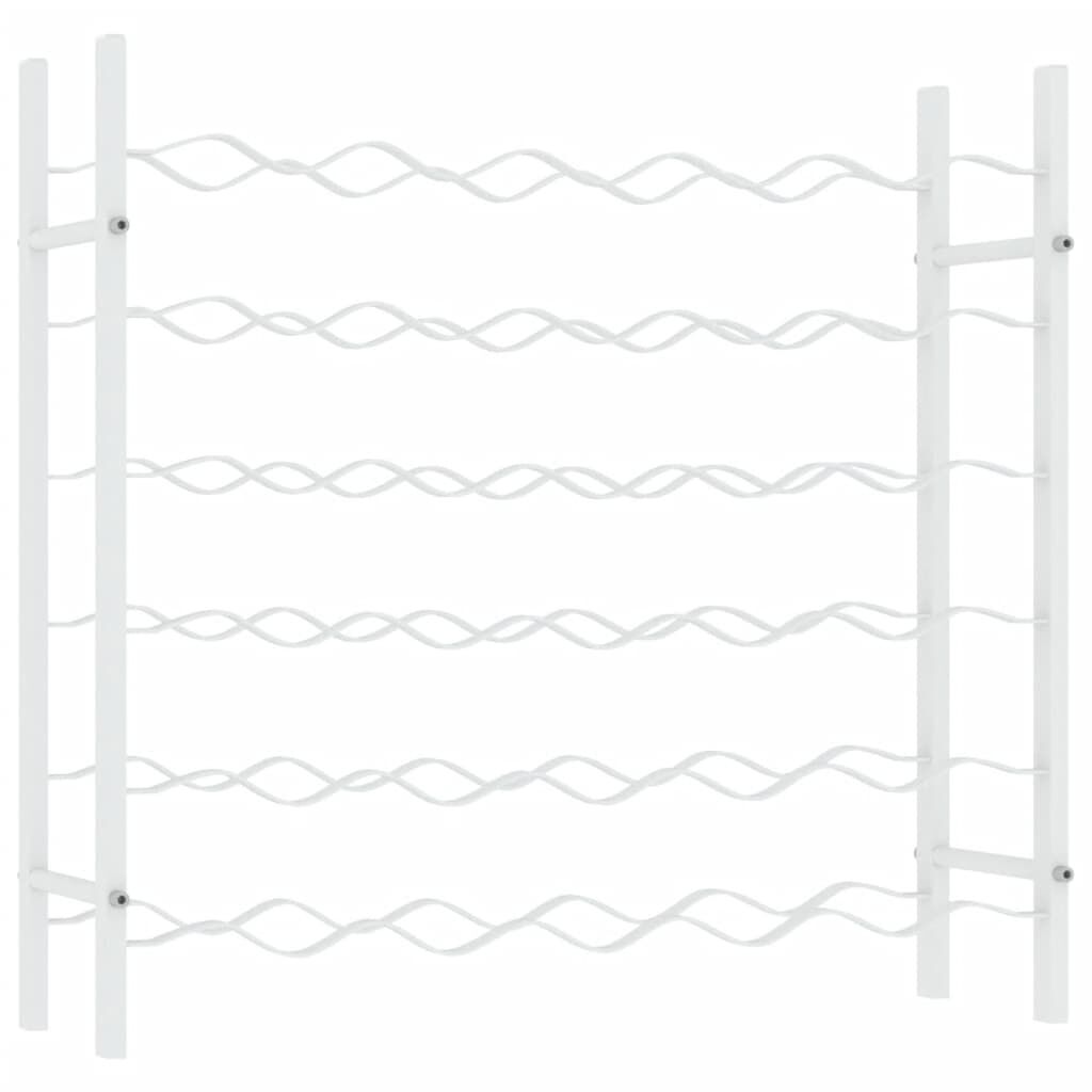 vidaXL Wine Rack for 36 Bottles White Metal