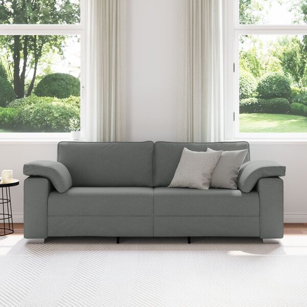 vidaXL 3-Seater Sofa Dark Grey 178 cm Fabric