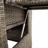vidaXL Reclining Garden Chair with Side Table Grey Poly Rattan