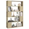 vidaXL Book Cabinet Room Divider Sonoma Oak 100x24x155 cm Engineered Wood