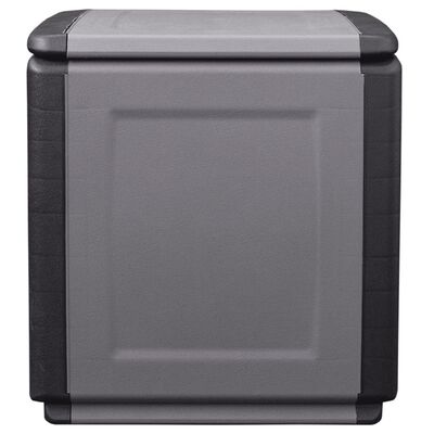 vidaXL Garden Storage Box 54x53x57 cm 130 L Dark Grey and Black
