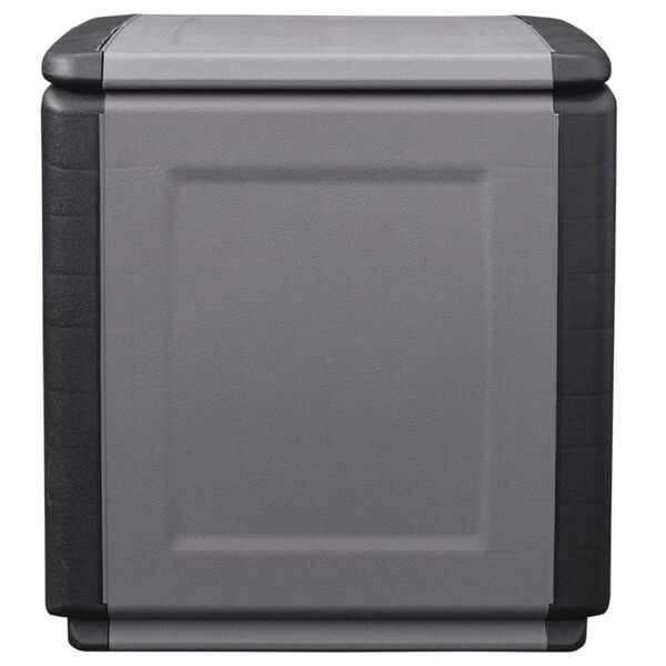 vidaXL Garden Storage Box 54x53x57 cm 130 L Dark Grey and Black
