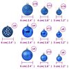 vidaXL 100 Piece Christmas Ball Set Blue