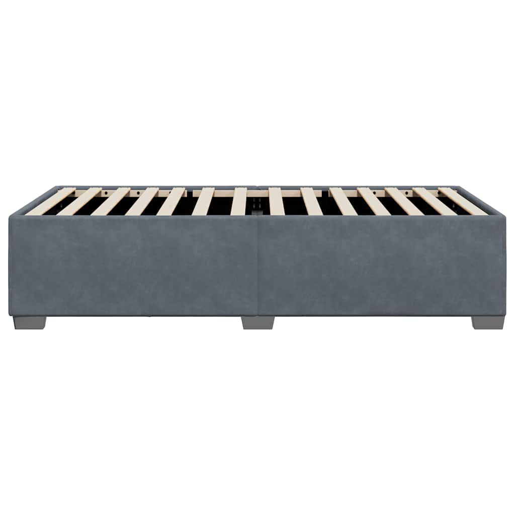 vidaXL Bed Frame without Mattress Dark Grey Twin Velvet