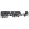 vidaXL 7 Piece Garden Lounge Set with Cushions Anthracite Steel