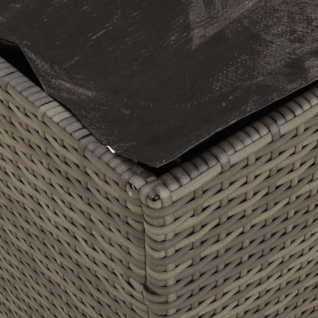 vidaXL Outdoor Storage Box Grey and Dark Grey Rattan Large Storage