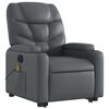vidaXL Electric Stand up Massage Recliner Chair Grey Faux Leather