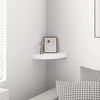 vidaXL Floating Corner Shelf White 25x25x3.8 cm MDF