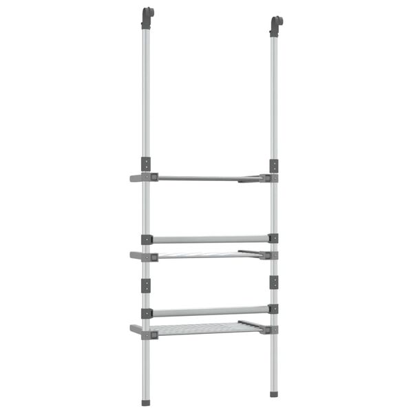 vidaXL 3-Tier Hanging Laundry Drying Rack Aluminium