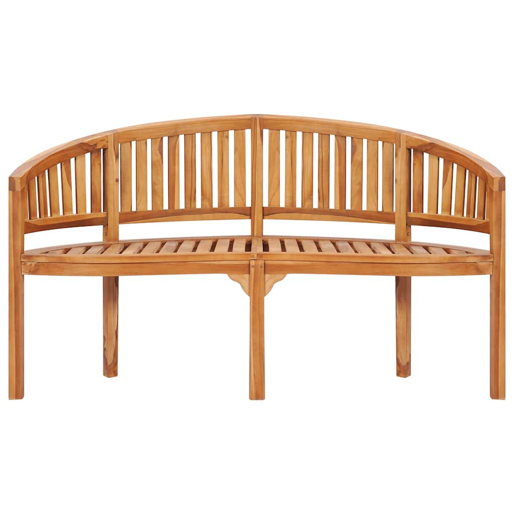 vidaXL Banana Bench 151 cm Solid Teak Wood