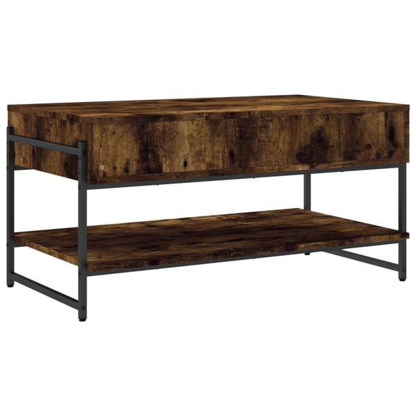vidaXL Coffee Table Smoked Oak 90x50x45 cm Engineered Wood