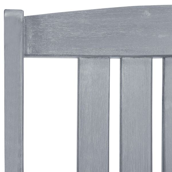 vidaXL Garden Chairs with Cushions 2 pcs Grey Solid Acacia Wood
