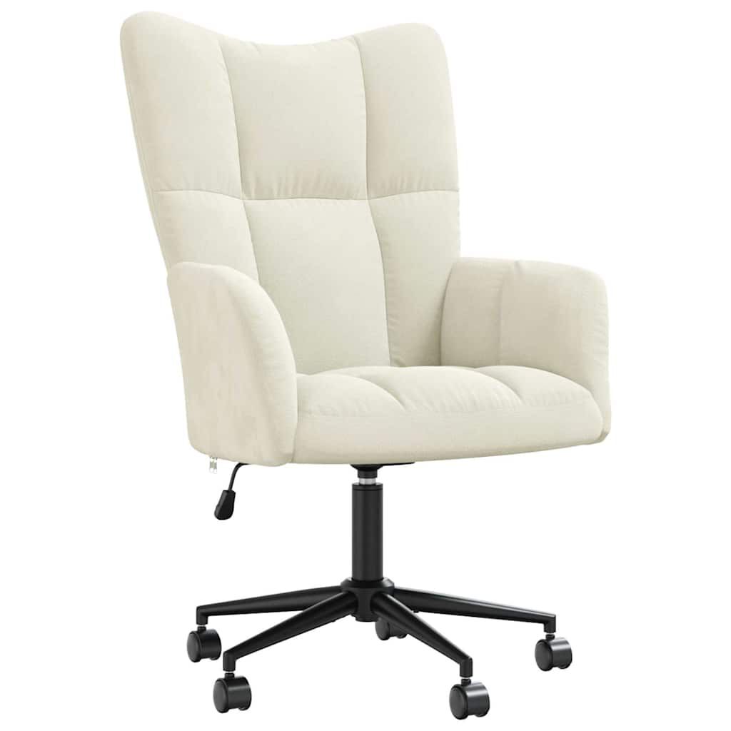vidaXL Relaxing Chair Cream White Velvet