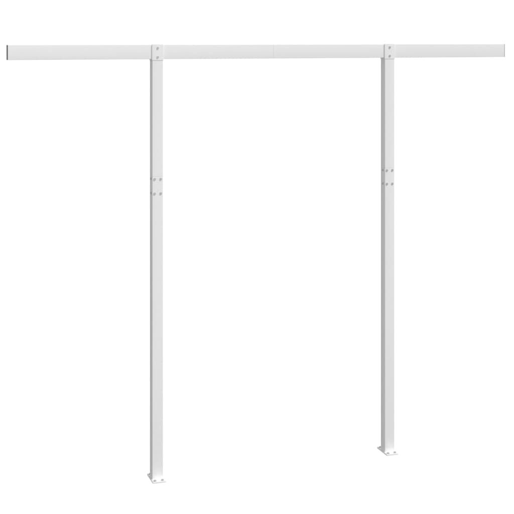 vidaXL Awning Post Set White 300x245 cm Iron