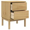 vidaXL Bedside Cabinet FLORO Wax Brown 45x39x57 cm Solid Wood Pine