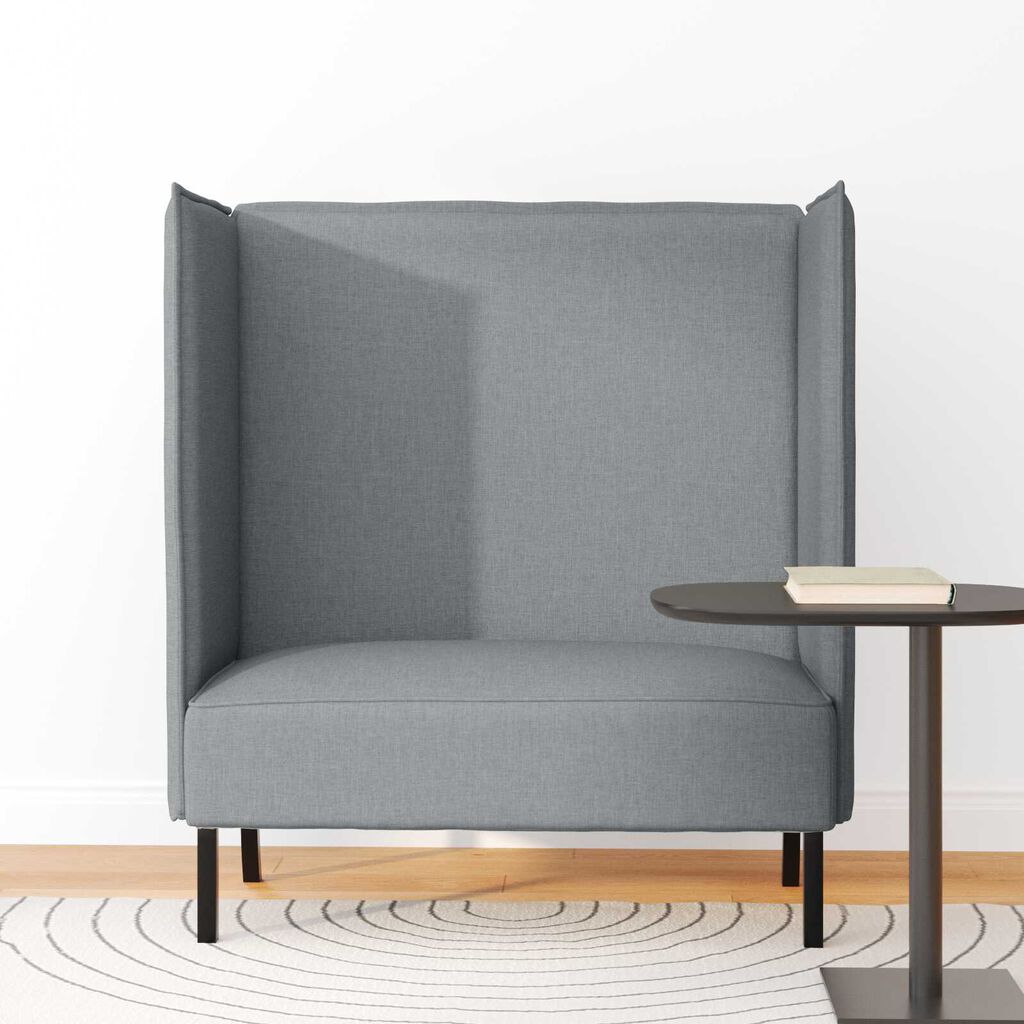 vidaXL Highback Sofa Light Grey 109x56x121 cm Fabric