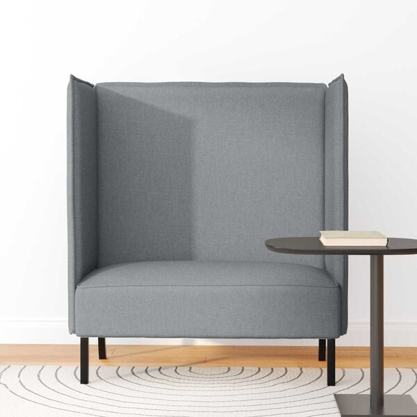 vidaXL Highback Sofa Light Grey 109x56x121 cm Fabric