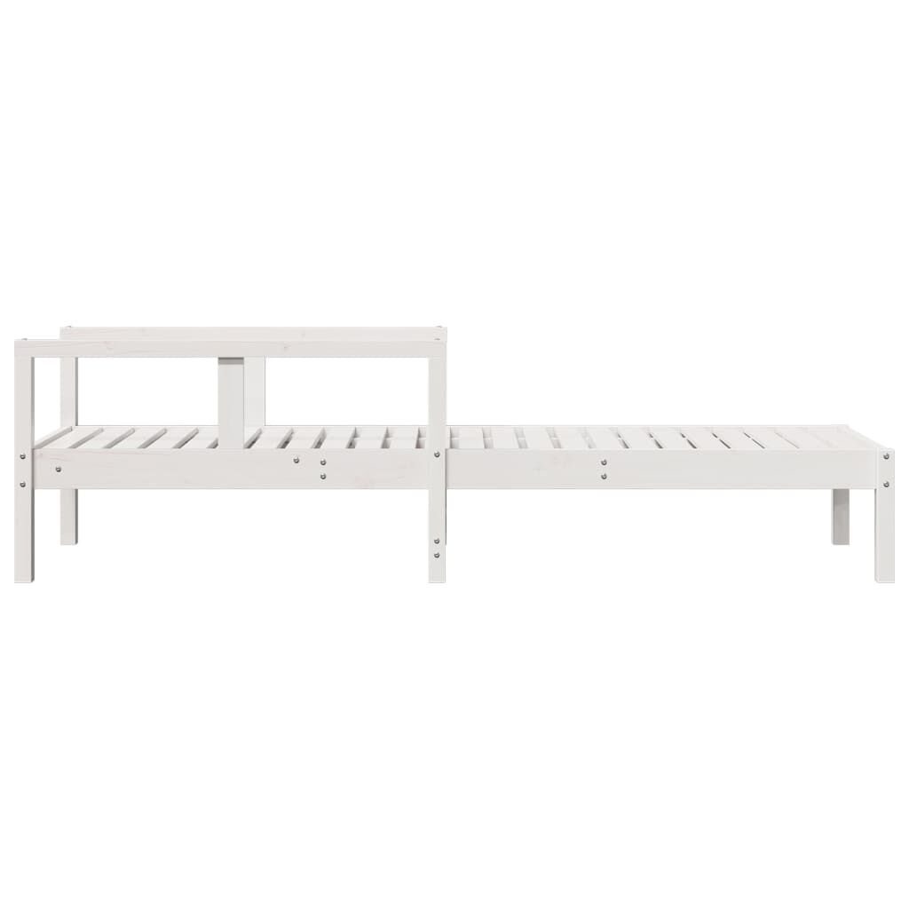 vidaXL Sun Lounger White 199.5x62x55 cm Solid Wood Pine