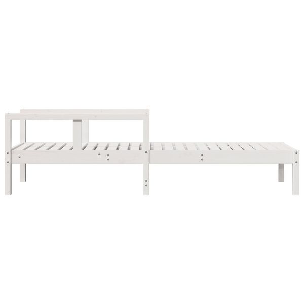 vidaXL Sun Lounger White 199.5x62x55 cm Solid Wood Pine