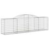 vidaXL Arched Gabion Baskets 5 pcs 300x50x80/100 cm Galvanised Iron