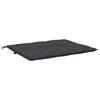 vidaXL Garden Bench Cushion Black 120x(50+50)x7cm Oxford Fabric