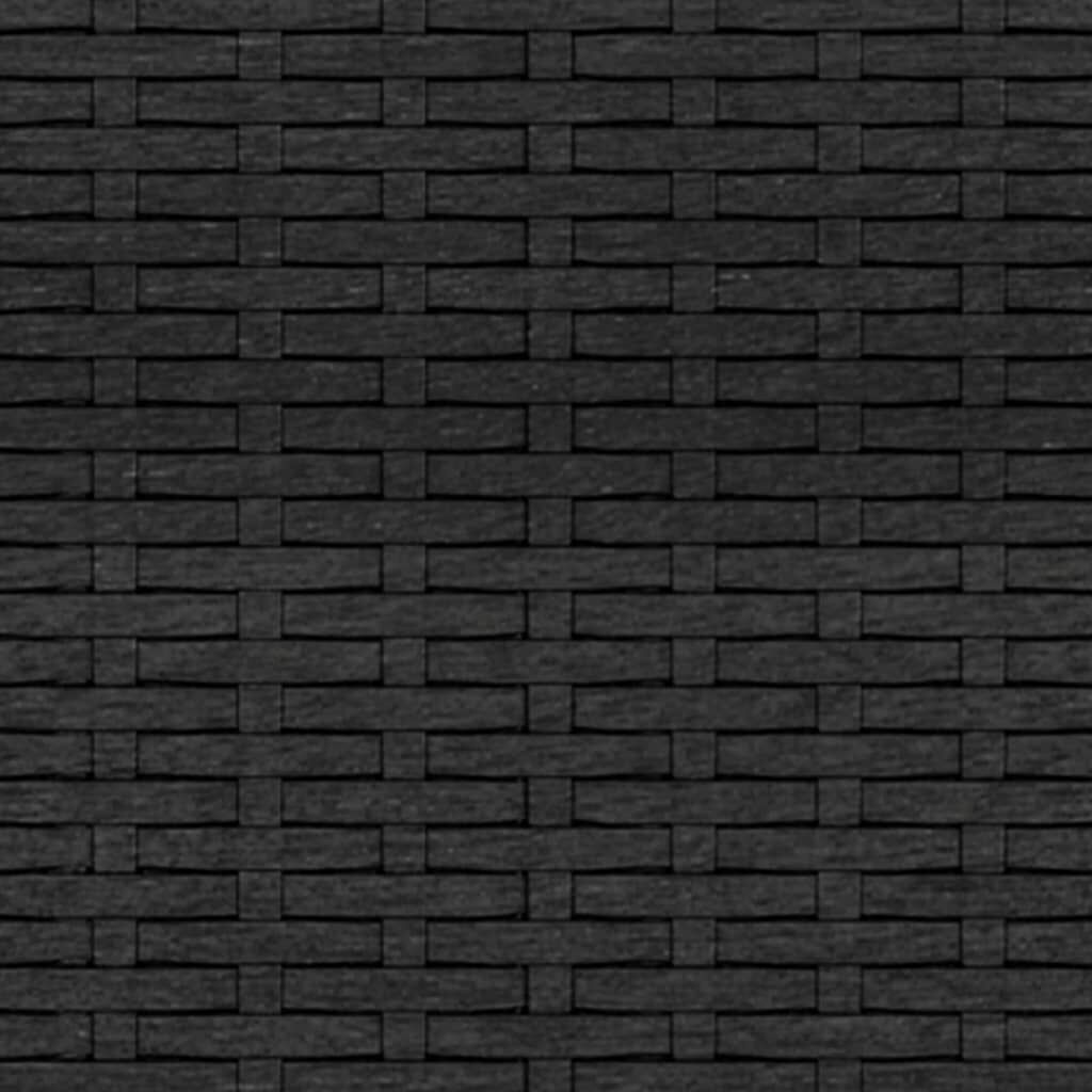 vidaXL 3-Seater Garden Sofa with Cushions Black Poly Rattan