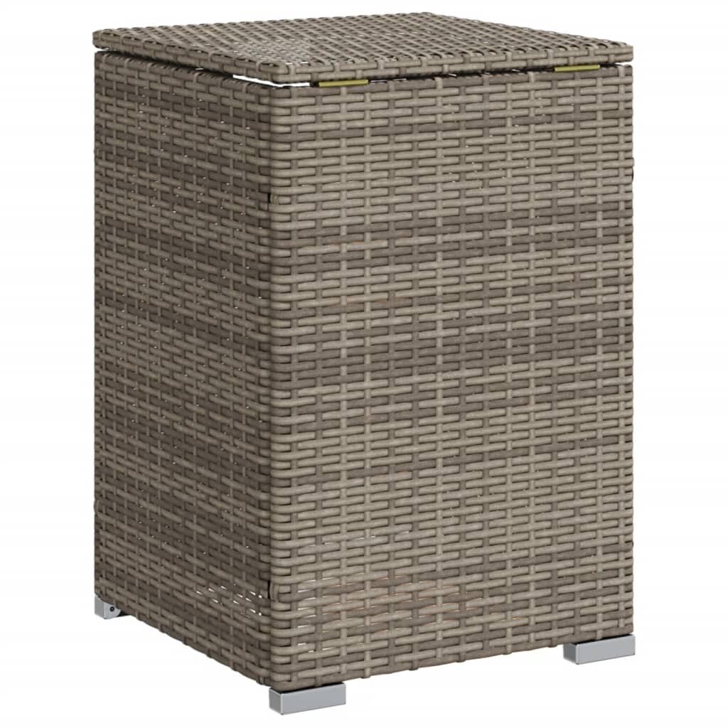 vidaXL Propane Tank Cover Table Grey 40x40x60 cm Poly Rattan
