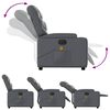 vidaXL Electric Massage Recliner Chair Grey Faux Leather