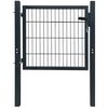 vidaXL 2D Fence Gate (Single) Anthracite Grey 100x80 cm