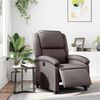 vidaXL Electric Recliner Chair Dark Brown Real Leather