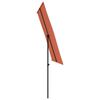 vidaXL Garden Parasol with Aluminium Pole 2x1.5 m Terracotta