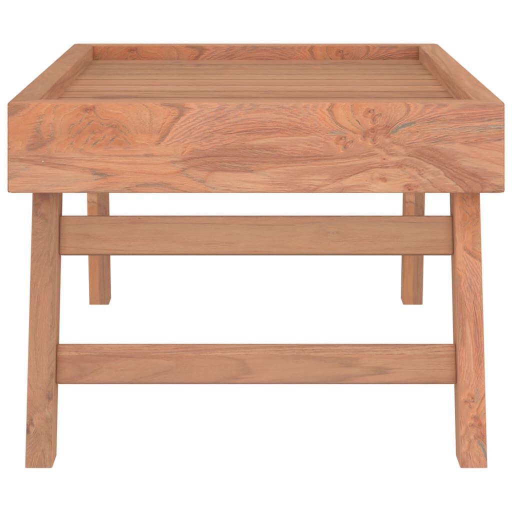 vidaXL Folding Tray 55x35x25 cm Solid Wood Teak