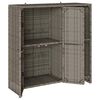 vidaXL Storage Cabinet with Shelf Grey 100 x 36 x 102 cm Rattan