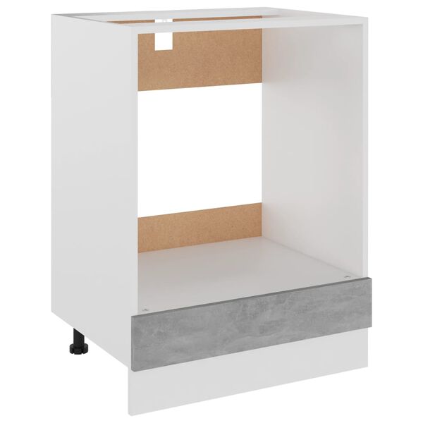 vidaXL Oven Cabinet Lyon Concrete Grey 60x46x81.5 cm Engineered Wood