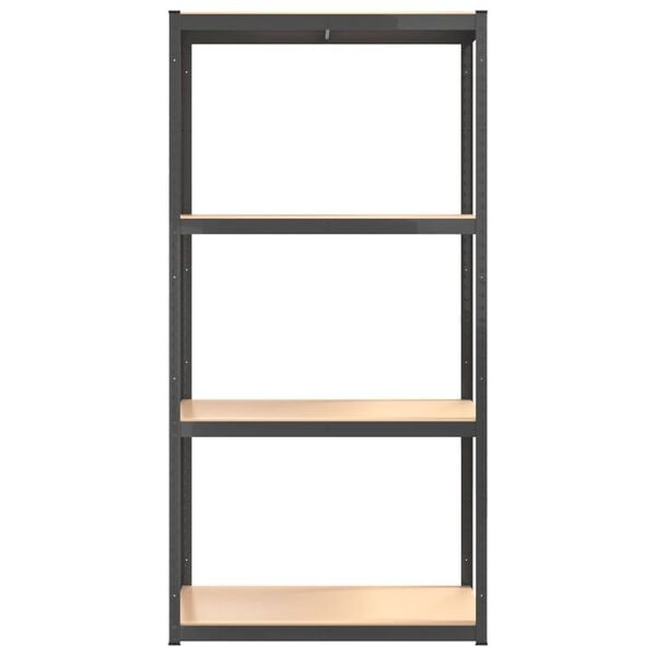 vidaXL 4-Layer Storage Shelf Anthracite Steel&Engineered Wood