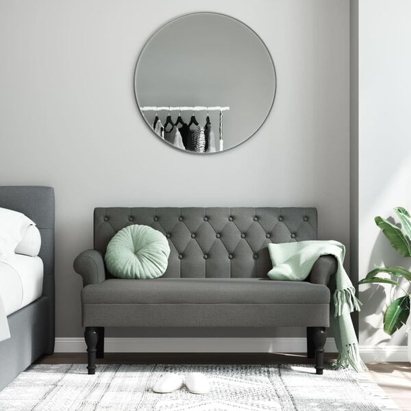 vidaXL Bench with Backrest Dark Grey 120x62x75.5 cm Fabric