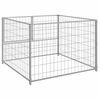 vidaXL Dog Kennel Silver 100x100x70 cm Steel