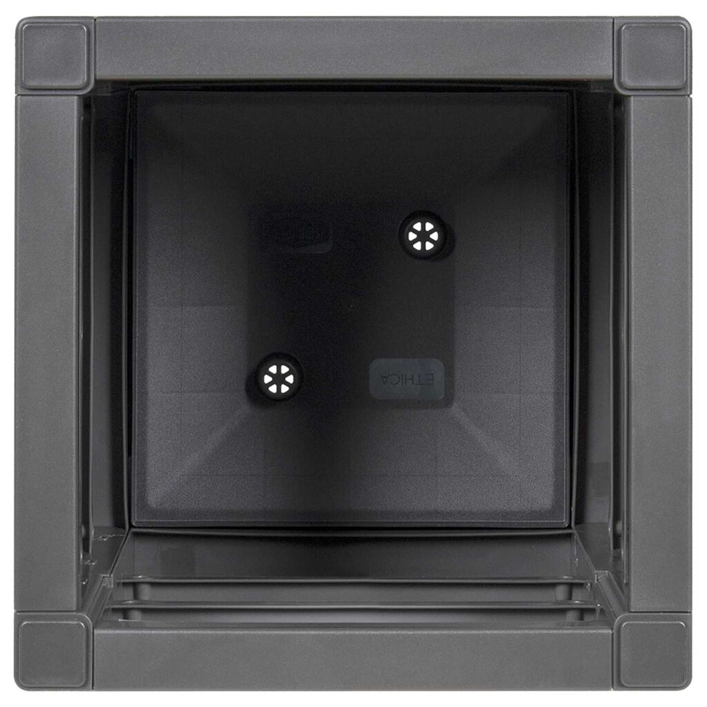 vidaXL Garden Planter in Dark Grey, 36x36x35 cm, made of PP