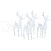 vidaXL Reindeers & Sleigh Christmas Decoration 280x28x55 cm Acrylic