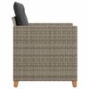 vidaXL Garden Chair with Cushions Grey Poly Rattan