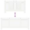 vidaXL MDF Radiator Cover White 205 cm