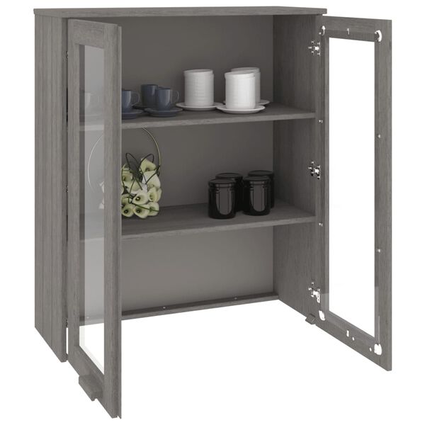 vidaXL Top for Highboard HAMAR Light Grey 85x35x100cm Solid Wood Pine
